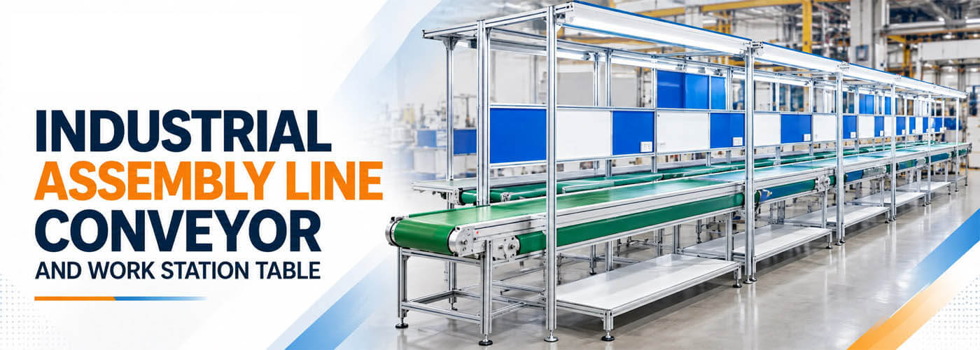 Industrial Panel Work Station - Aluminium Profile Workstation with Storage