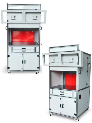 Industrial Panel Work Station / Aluminium Profile Workstation with Storage | Vedant Industries